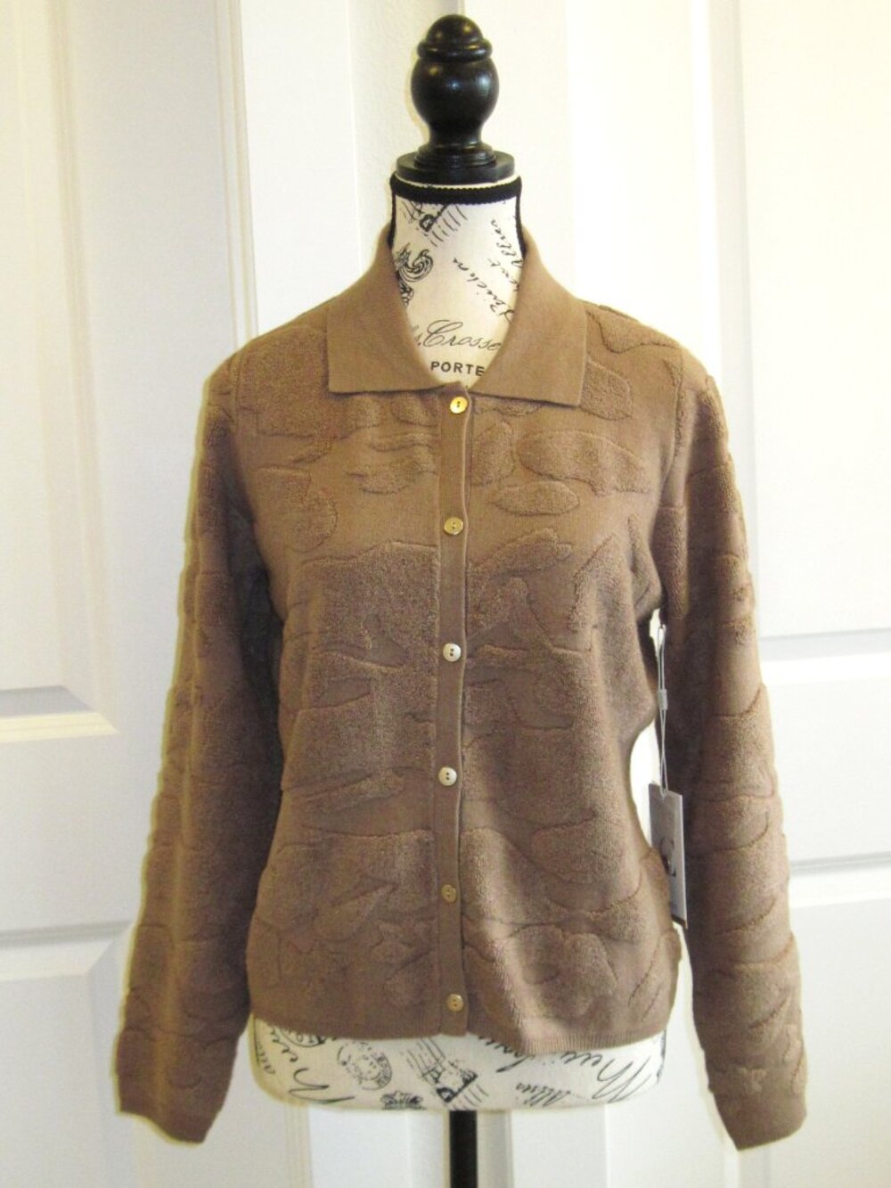 Cyrus Flocked Knit Cozy Cardigan